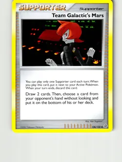 Team Galactic's Mars 126/132 Uncommon Secret Wonders Pokemon Lightly Played - Image 1