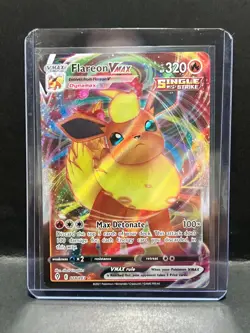 Pokemon TCG Flareon Vmax SWSH07: Evolving Skies 018/203 Ultra Rare - Image 1