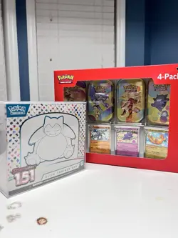 Pokemon Scarlet & Violet 151 etb Elite Trainer Box & Mini Tin 4-Pack English - Image 1