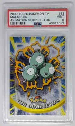 2000 Topps Pokemon TV Magneton Animation Series 2 Foil PSA 9 POP 5 Only 5 Higher - Image 1