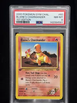 Blaine’s Charmander #60 1st Edition Gym Challenge 2000 Pokemon PSA 8 🔥 - Image 1