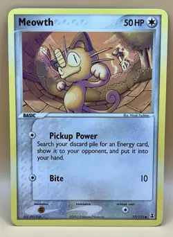 Meowth 77/113 – Delta Species - NM - 2005 Pokemon TCG - Image 1