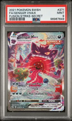 Tcg 2021 Pokemon Sword & Shield Fusion Strike Fa/Gengar Vmax #271 PSA 9 - Image 1