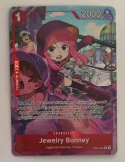 One Piece Card Game Jewelry Bonney EB04-002 Alt Art OP14 ENGLISH - Image 1