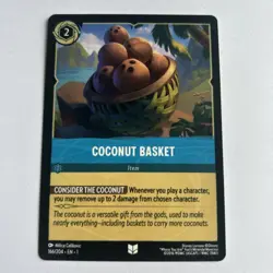 Disney Lorcana Demo Coconut Basket Card - Rare - Image 1