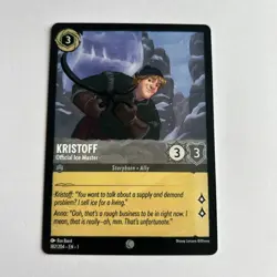 Disney Lorcana Demo Kristoff - Official Ice Master Card - Rare - Image 1