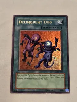 Yu-Gi-Oh Card - MRL-039 - DELINQUENT DUO (ultra rare holo) 1st Edition TCG - Image 1