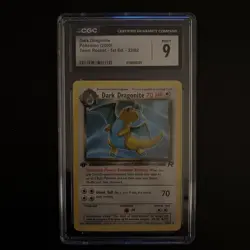CGC 9 Dark Dragonite 22/82 1st Edition Team Rocket 2000 Pokemon Card - Image 1