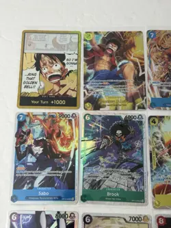 OP-15 English Trading Card Lot Of 12 SR, 1 R, 1 Don Gold Luffy And 1 SEC LUFFY) - Image 2