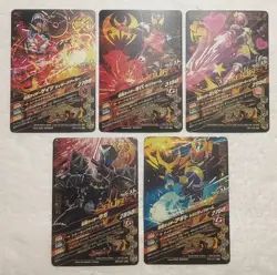 Lot of 5 Japanese Kamen Rider Battle: Ganbarizing Super Rare Card Set - Image 2