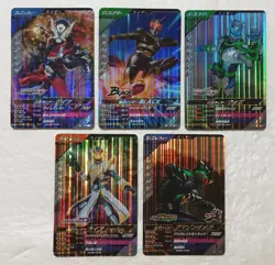 Lot of 5 Japanese Kamen Rider Battle: GANBA LEGENDS Super Rare Card Set - Image 1