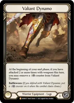 Flesh and Blood FAB Valiant Dynamo NM 1st EditionCold Foil Monarch - Image 1