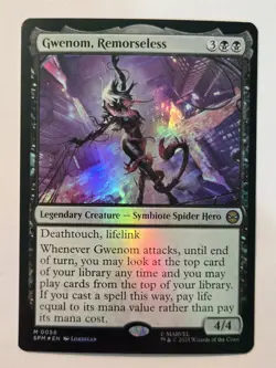 MTG Gwenom, Remorseless Marvel's Spider-Man 0056 Foil Mythic - Image 2