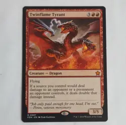 Wizards Twinflame Tyrant Foundations Creature Mythic Dragon Red 0097 Regular - Image 1
