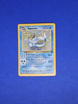Pokemon card TCG Vaporeon 12/64 Holo Rare Jungle Vintage 1999 English MP - Image 1