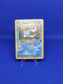 Pokemon card TCG Vaporeon 12/64 Holo Rare Jungle Vintage 1999 English MP - Image 2
