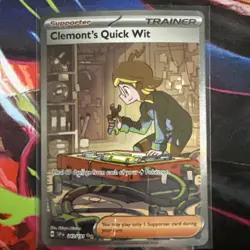 Clemonts Quick Wit 243/191 Pokemon TCG Surging Sparks Special Illustration Rare - Image 1