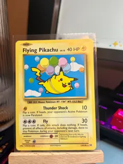 Pokemon TCG Pokemon Flying Pikachu Secret Rare Regular 110/108 NM Pokemon TCG - Image 1