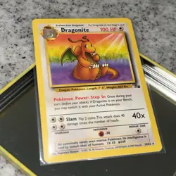 Dragonite 19/62 LP | Pokemon Legendary Dragon | CRISPY Vintage TCG Rare Card - Image 1