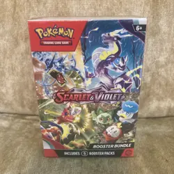 Scarlet Violet Base Set Booster Bundle Pokemon Cards TCG 6 Packs Sealed New - Image 1