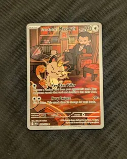 Team Rocket's Meowth 2025 Pokemon Destined Rivals #203/182 Illustration Rare - Image 1