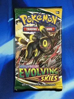 Pokemon 2021 Sword & Shield Evolving Skies Booster Pack Umbreon Art Nm M - Image 1