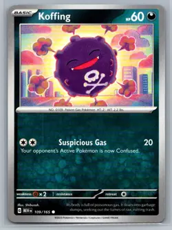 Koffing 109/165 Scarlet & Violet 151 Common Pokemon TCG 2023 - Image 1