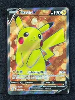 2022 Pokemon PIKACHU V #157/172 Brilliant Stars Ultra Rare Holo English (B) - Image 1