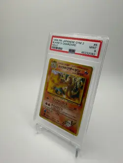 1998 Japanese Pokemon Gym Challenge Blaine's Charizard HOLO #006 PSA 9 MINT - Image 2
