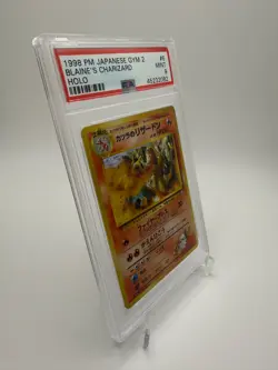 1998 Japanese Pokemon Gym Challenge Blaine's Charizard HOLO #006 PSA 9 MINT - Image 3