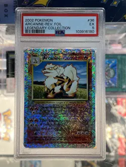 Pokemon Pokemon Arcanine Legendary Collection 36/110 Reverse Holo PSA 5 2002 - Image 1