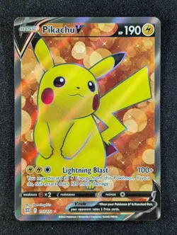 2022 Pokemon PIKACHU V #157/172 Brilliant Stars Ultra Rare Holo English (A) - Image 1