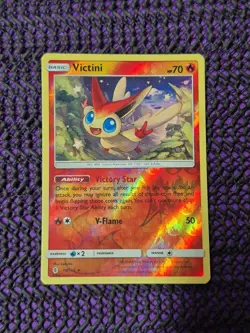Victini Holo Rare Reverse Holo SM - Unified Minds 26/236 Pokemon TCG - Image 1