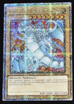 YuGiOh - Blue-Eyes White Dragon (New Art) RA04-EN002 Quarter Century Secret Rare - Image 1