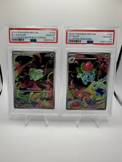 Pokemon Sequential PSA 10 Bulbasaur Stamped Enhanced 133/132 And Ivysaur 134/132 - Image 1