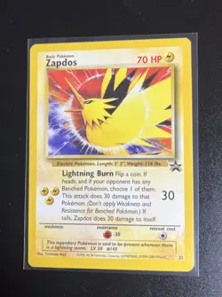 Zapdos Pokemon Wizards of the Coast Exclusive Black Star Promo #23 1999 - Image 1