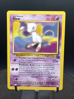 Pokemon Vintage Mew 8 WOTC 1999 Black Star Promo Card LP Condition - Image 1