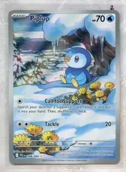 2025 Pokemon PFL EN- Mega Evolution Phantasmal Flames #098 Piplup IR 2 - Image 1