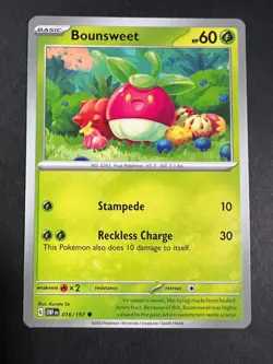 Bounsweet - 016/197 - Obsidian Flames - Pokemon TCG - Common - Regular - Image 1