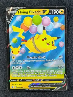 2021 Pokemon FLYING PIKACHU V #006/025 Celebrations Holo Ultra Rare English (B) - Image 1