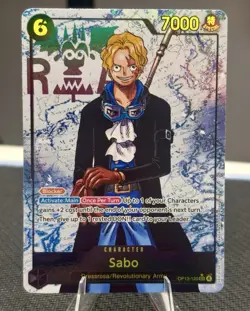 One Piece TCG Carrying on His Will - Sabo OP13-120 SEC Alt Art Parallel - NM - Image 1