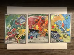Pokemon First Partner Illustration Kanto Bulbasaur Charmander Squirtle 37 38 39 - Image 1