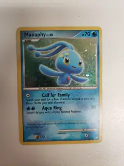 Manaphy 4/12 Holo Common DP Trainer Kit: Manaphy & Lucario Pokemon MP - Image 1