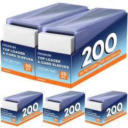 1000 Card Sleeves Top Loaders for Cards, 3" x 4"Hard Plastic Toploaders, Basebal - Image 1