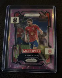 2026 Panini Monopoly Prizm World Cup Cards #41 Lamine Yamal – Spain PINK STARS - Image 1