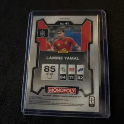 2026 Panini Monopoly Prizm World Cup Cards #41 Lamine Yamal – Spain PINK STARS - Image 2