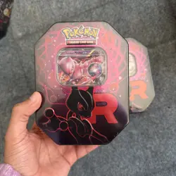 Pokemon TCG: Team Rocket's Mewtwo Ex Tin - Destined Rivals - Brand New Sealed - Image 1