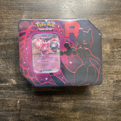 Team Rocket's Mewtwo EX Pokemon TCG Tin Factory Sealed NEW Rare Collectible - Image 1
