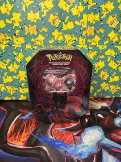 Destined Rivals Team Rocket's Mewtwo EX Tin Sealed Pokemon TCG - Image 1