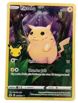 Pikachu 5/25 Pokemon Celebrations 25th Anniversary Set Full Art Card - Image 2
